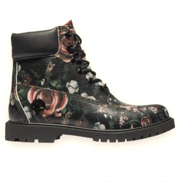 Timberland Waterproof Boots Floral NWB Size 7 - Picture 5 of 8